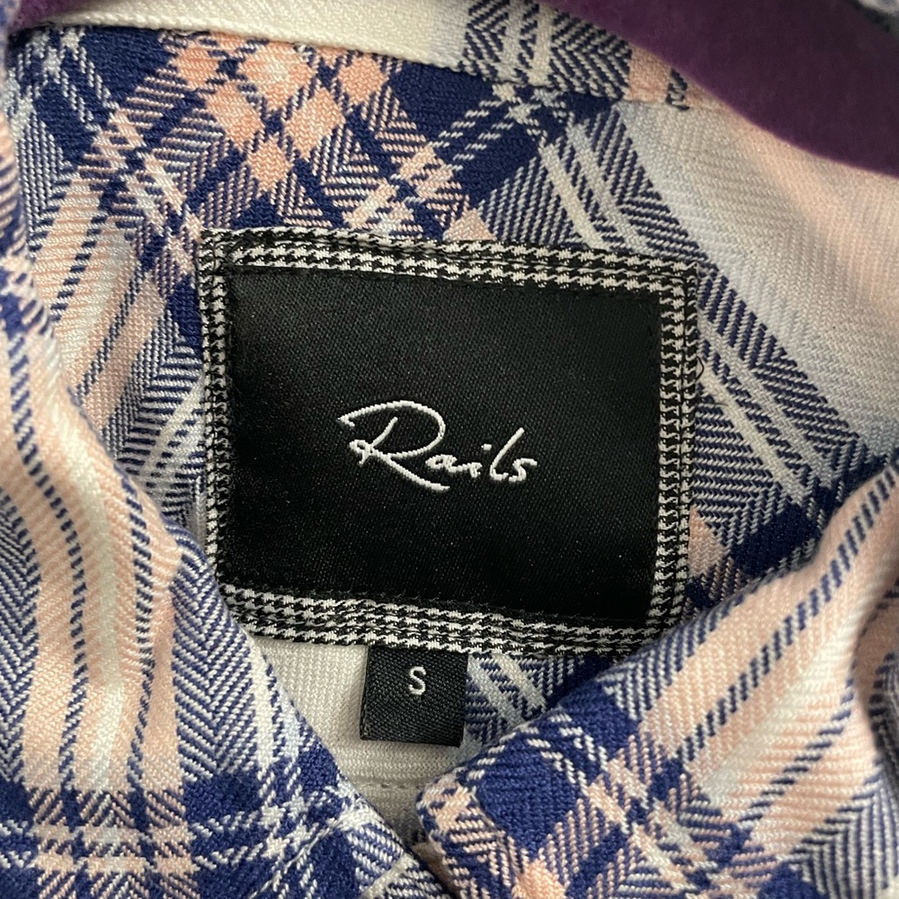 Rails xs plaid flannel button down shirt